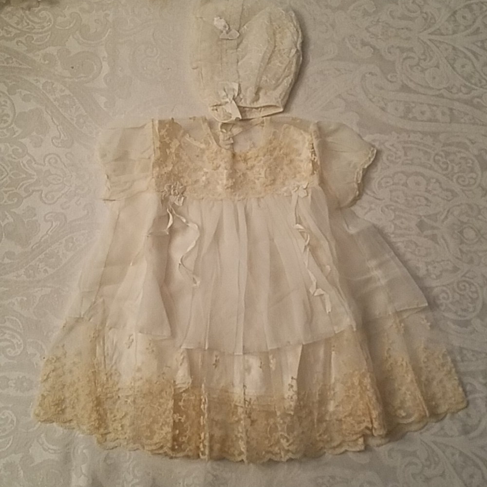 Vintage 1950's 3-piece Christening Dress